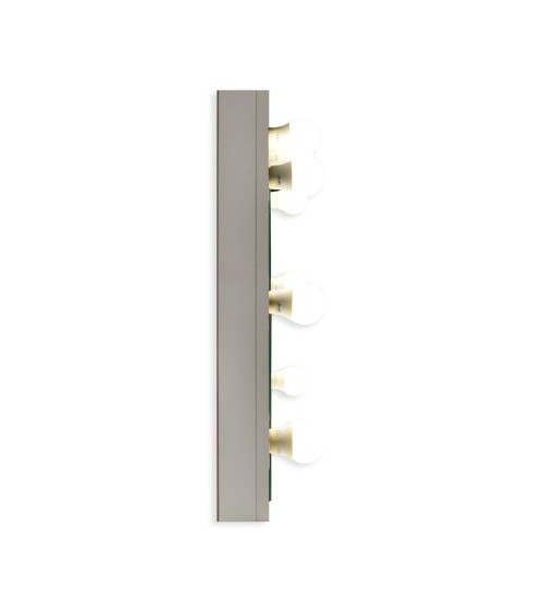 Specchio trucco Armin colore bianco con luci LED lampadine non incluse