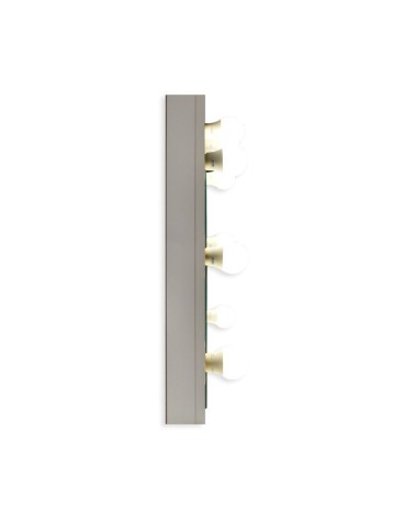 Specchio trucco Armin colore bianco con luci LED lampadine non incluse