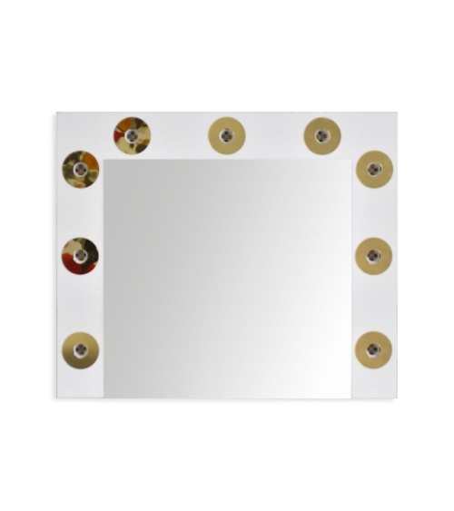 Specchio trucco Armin colore bianco con luci LED lampadine non incluse