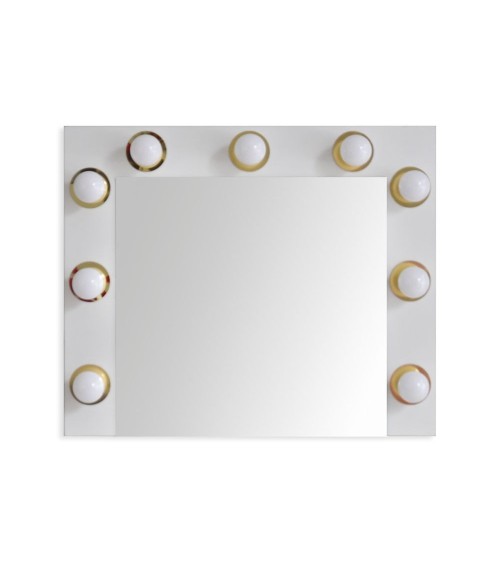 Specchio trucco Armin colore bianco con luci LED lampadine non incluse