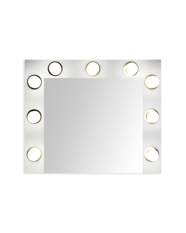Specchio trucco Armin colore bianco con luci LED lampadine non incluse