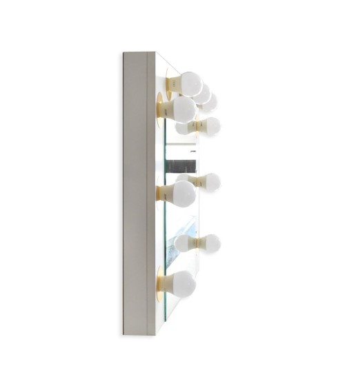 Specchio trucco Armin colore bianco con luci LED lampadine non incluse