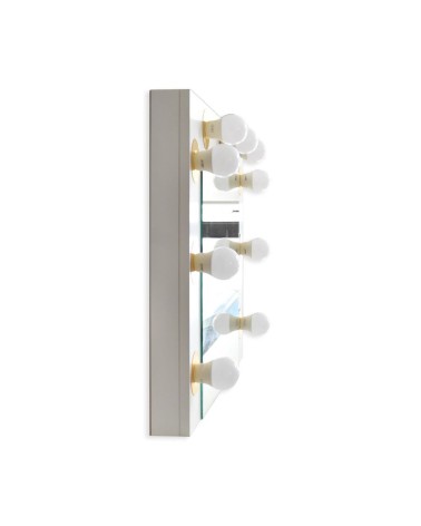 Specchio trucco Armin colore bianco con luci LED lampadine non incluse