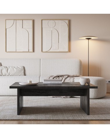 Tavolino rettangolare Loana colore nero 120x70x40 cm.