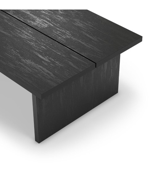 Tavolino rettangolare Loana colore nero 120x70x40 cm.
