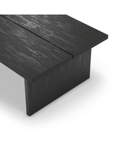 Tavolino rettangolare Loana colore nero 120x70x40 cm.