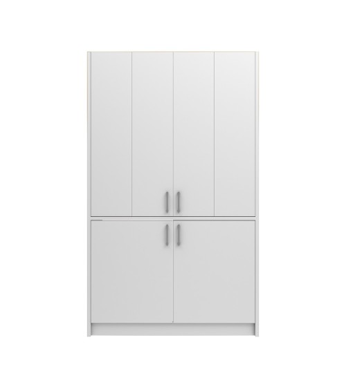 Cucina monoblocco Fold Evolution struttura e ante a libro bianco