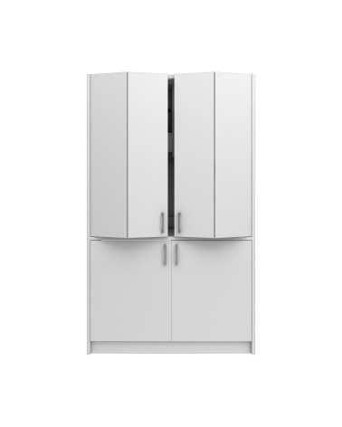 Cucina monoblocco Fold Evolution struttura e ante a libro bianco