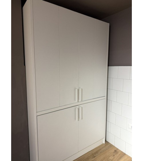 Cucina monoblocco Fold Evolution struttura e ante a libro bianco