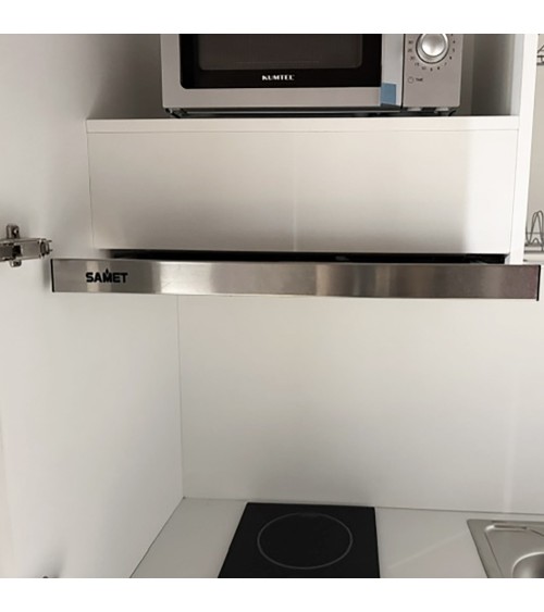 Cucina monoblocco Fold Evolution struttura e ante a libro bianco