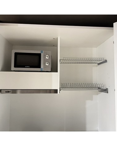 Cucina monoblocco Fold Evolution struttura e ante a libro bianco