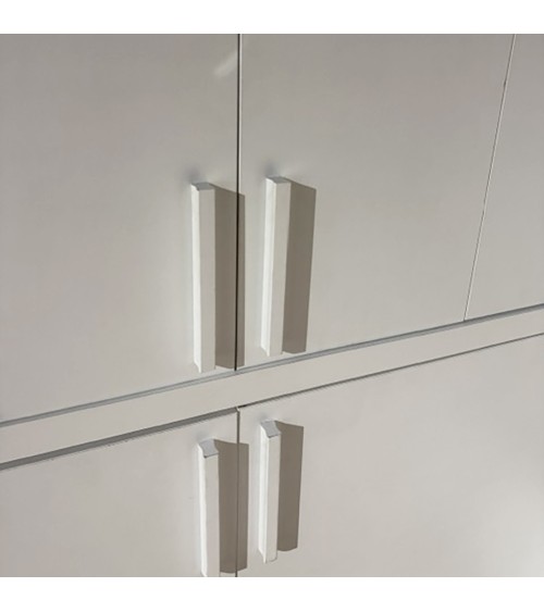 Cucina monoblocco Fold Evolution struttura e ante a libro bianco