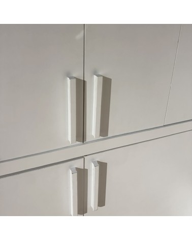 Cucina monoblocco Fold Evolution struttura e ante a libro bianco