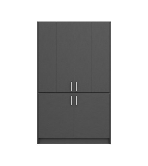 Cucina monoblocco Fold Evolution struttura e ante a libro antracite