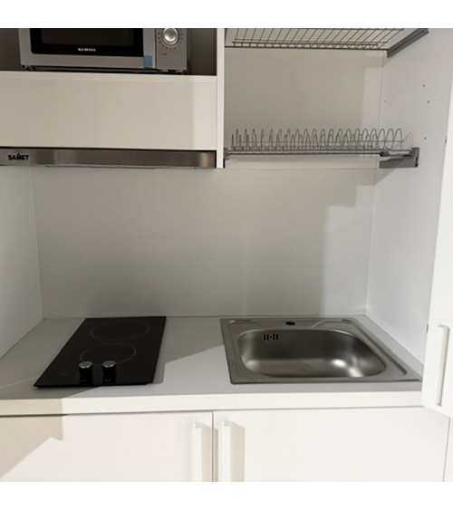 Cucina monoblocco Fold Evolution struttura e ante a libro antracite