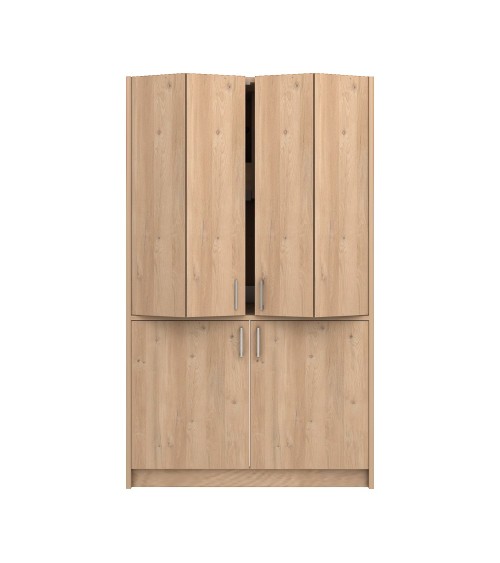 Cucina monoblocco Fold Evolution struttura e ante a libro rovere