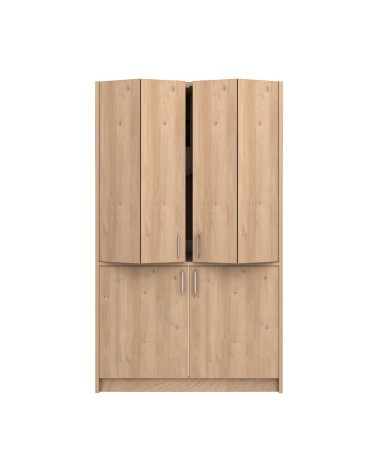 Cucina monoblocco Fold Evolution struttura e ante a libro rovere
