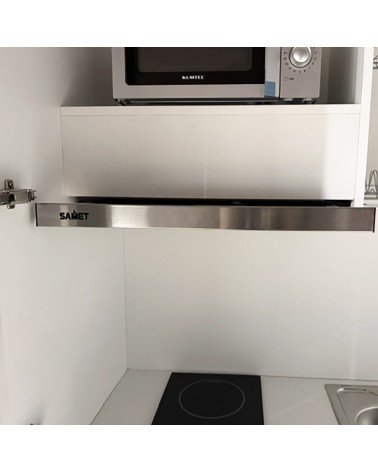Cucina monoblocco Fold Evolution struttura e ante a libro rovere