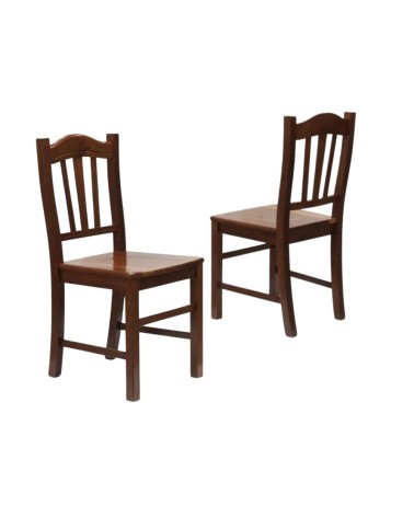 Sedia in legno con seduta in massello Silvana set 2 pezzi