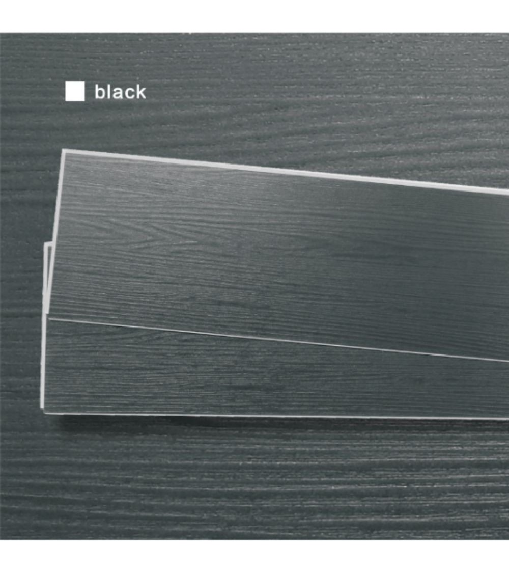 Pavimento in SPC 1220x181x5.0 mm. colore nero