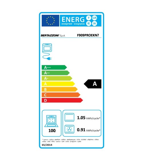 Forno da incasso Bertazzoni F909PROEKN multifunzione elettrico 9 funzioni colore carbonio classe A