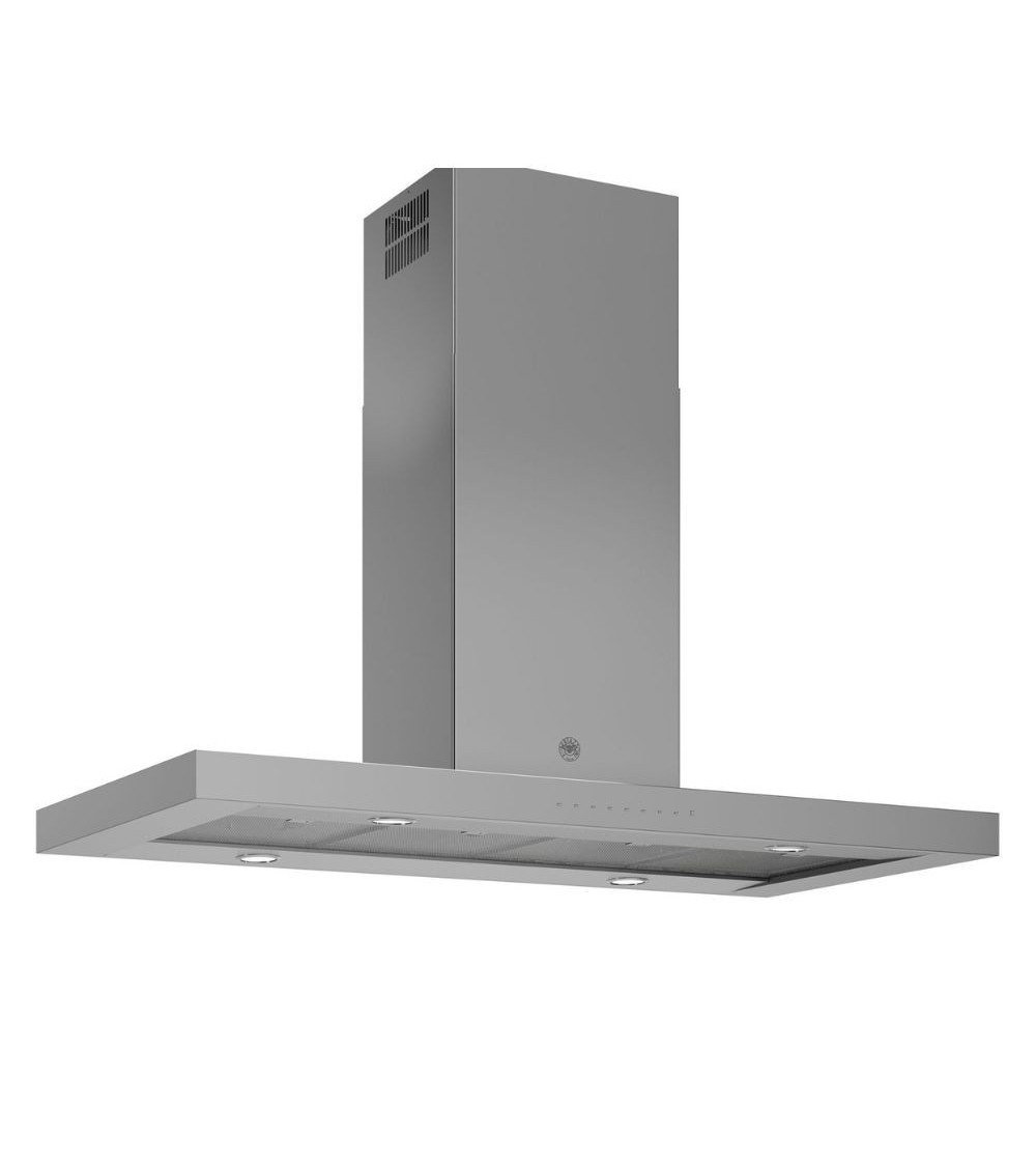 Cappa ad isola Bertazzoni KTI120PRO1XA 120 cm. un motore a tre velocità inox classe A
