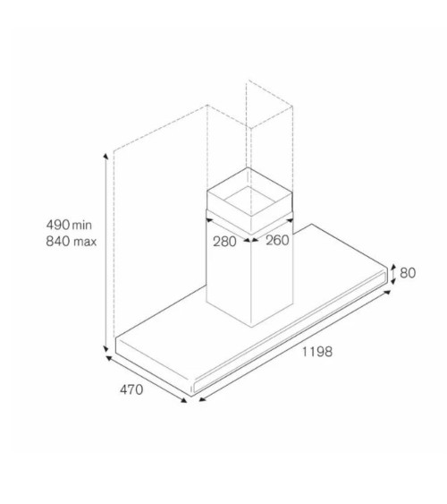 Cappa ad isola Bertazzoni KGI120CONXA 120 cm. inox classe A