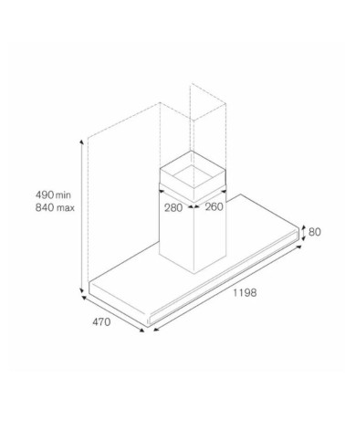 Cappa ad isola Bertazzoni KGI120CONXA 120 cm. inox classe A