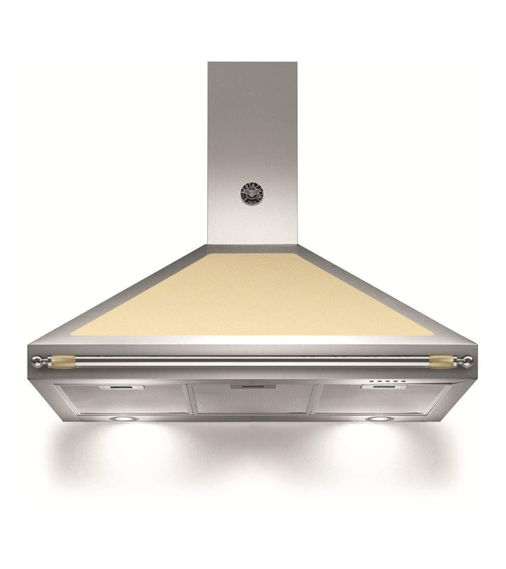 Cappa camino Bertazzoni K100HERCRA da 100 cm. in inox e crema classe A