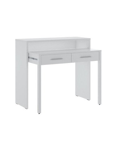 Scrivania Scrivia con piano a scomparsa con due cassetti colore bianco opaco