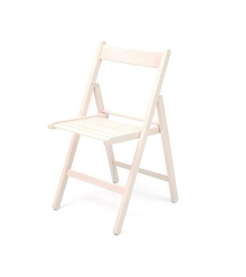 Sedia pieghevole Penelope in legno bianco set 4 pezzi