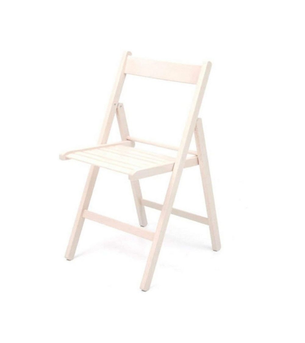 Sedia pieghevole Penelope in legno bianco set 4 pezzi