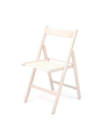 Sedia pieghevole Penelope in legno bianco set 4 pezzi
