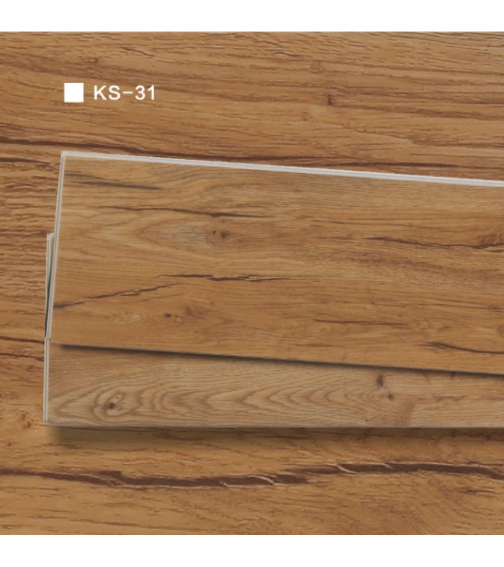 Pavimento in SPC 1220x181x5.0 mm. colore effetto legno ciliegio