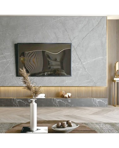 Pannello decorativo 1220x3000x5 mm. colore effetto marmo grigio opaco