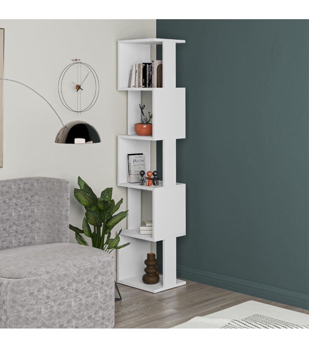 Libreria a cubo Piri colore bianco H 161x30x35 cm.