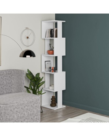 Libreria a cubo Piri colore bianco H 161x30x35 cm.