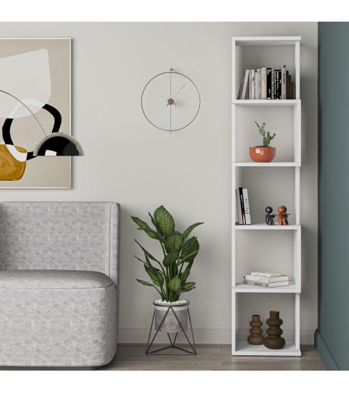 Libreria a cubo Piri colore bianco H 161x30x35 cm.