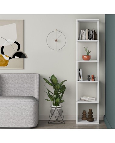 Libreria a cubo Piri colore bianco H 161x30x35 cm.