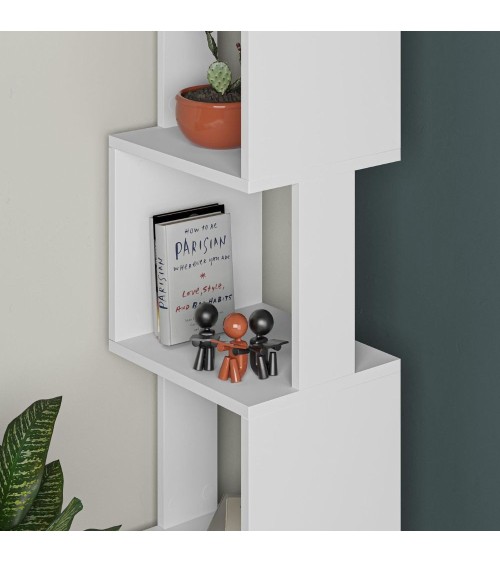 Libreria a cubo Piri colore bianco H 161x30x35 cm.