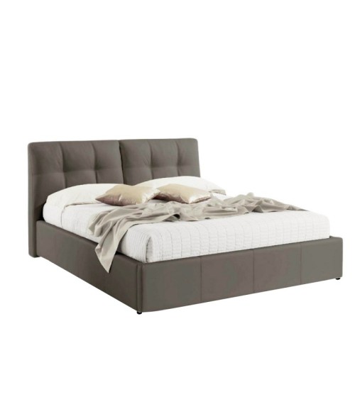 Letto matrimoniale con contenitore Melia tortora