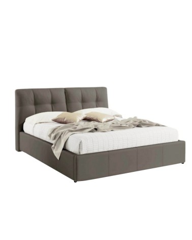 Letto matrimoniale con contenitore Melia tortora