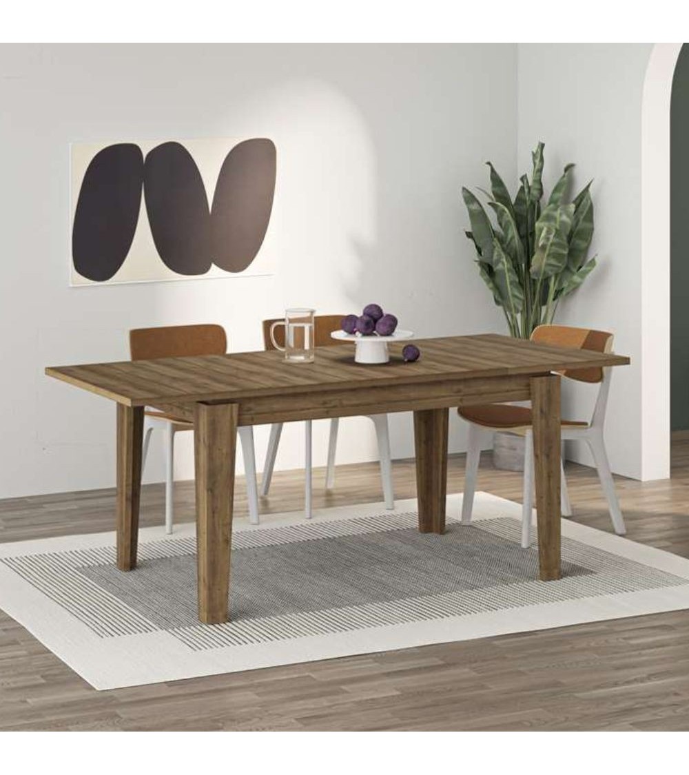 Tavolo allungabile Tolmen hitit noce140x80 allungabile a 190 cm.