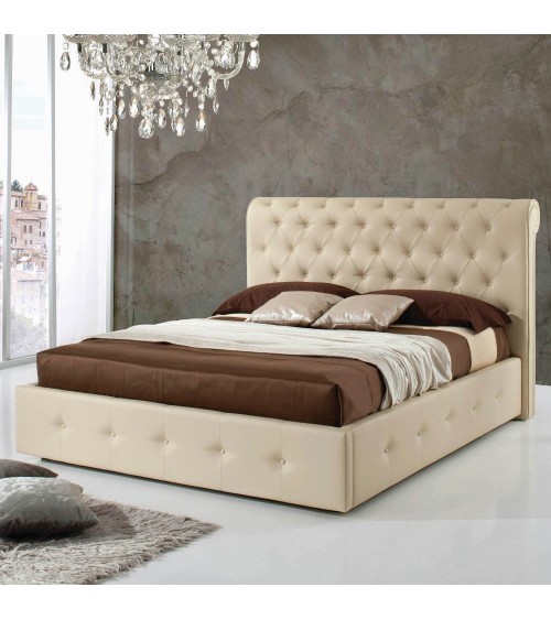 Letto una piazza e mezza contenitore Peninsula crema