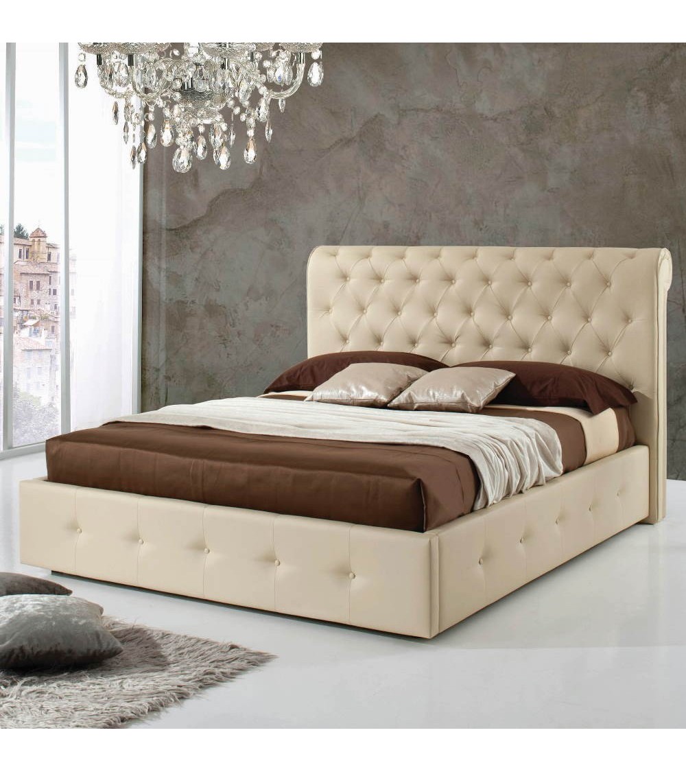 Letto una piazza e mezza contenitore Peninsula crema