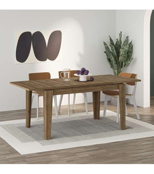 Tavolo allungabile Megaron colore hitit noce 120x80 cm.