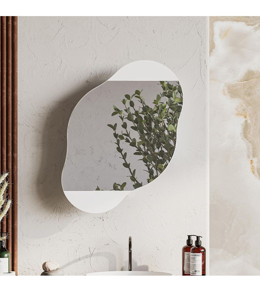 Specchio Cloud a forma di nuvola apribile colore bianco