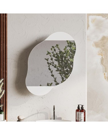 Specchio Cloud a forma di nuvola apribile colore bianco