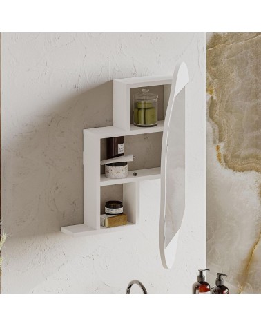 Specchio Cloud a forma di nuvola apribile colore bianco