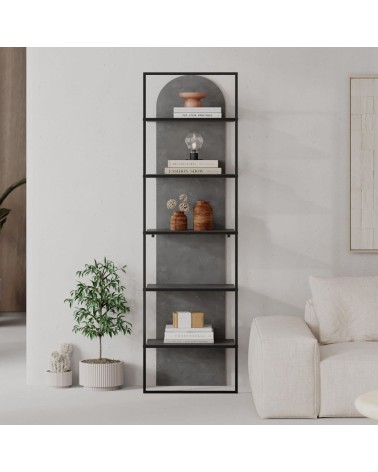 Libreria Archy 5 ripiani in colore retro grey